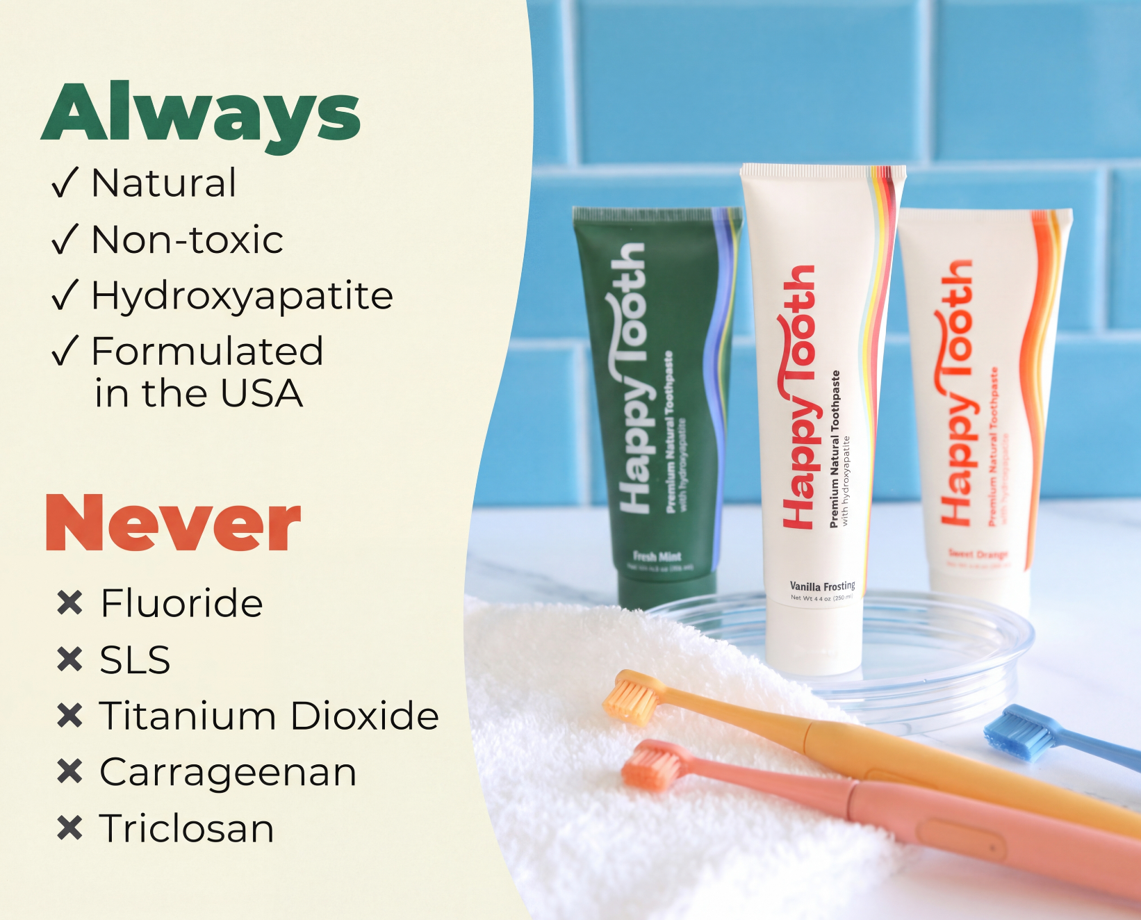 Natural Hydroxyapatite Toothpaste 3-Pack